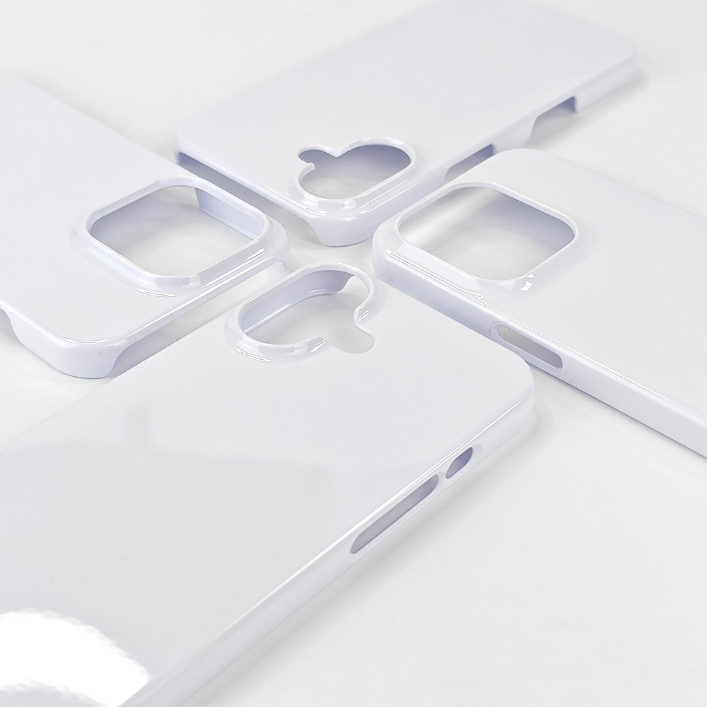 3D Apple/Samsung Sublimation Slim Case - Gloss/Matte White