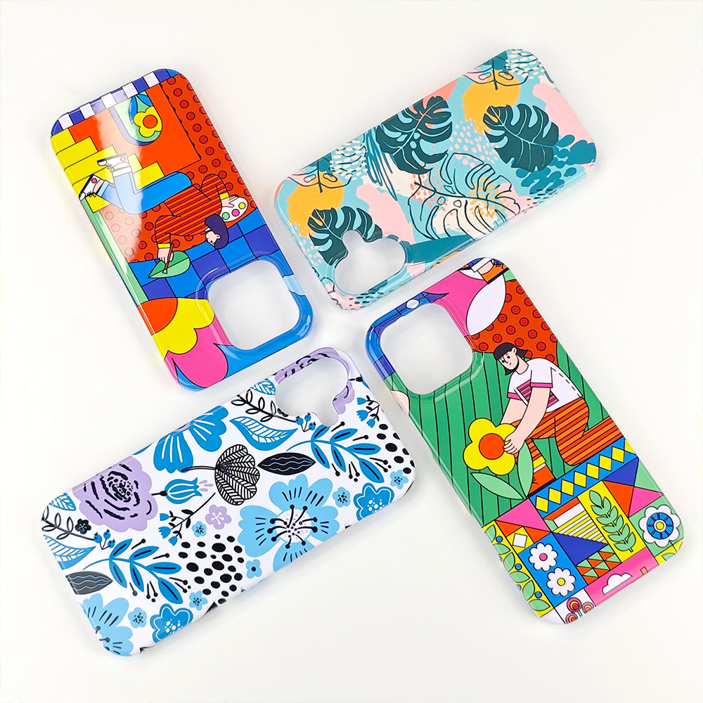 3D Apple/Samsung Sublimation Slim Case - Gloss/Matte White